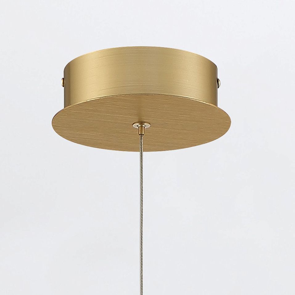 QN-BARLETTA-1P-BG BARLETTA Brushed Gold /Clear Seeded Glass// подвесной LED 1х6  х   