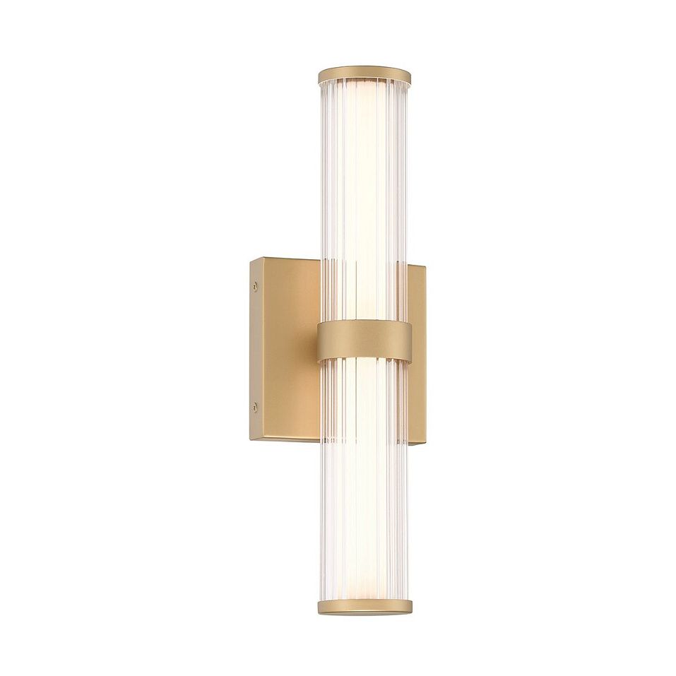 QN-FAYTON-S-BG FAYTON Brushed Gold/Clear// настенный LED 1х14  х   