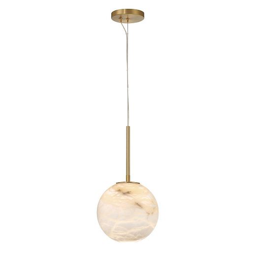 QN-KEPLER-1P-S-BG KEPLER Brushed Gold/White// подвесной LED 1х10  х  QN-KEPLER-1P-S-BG
