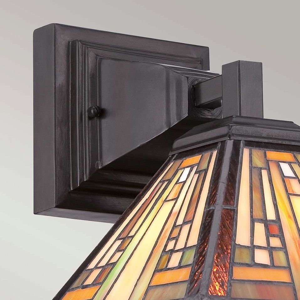QZ-STEPHEN1 STEPHEN Vintage Bronze/amber, bisque and earthy green// настенный E27 1х60  х   