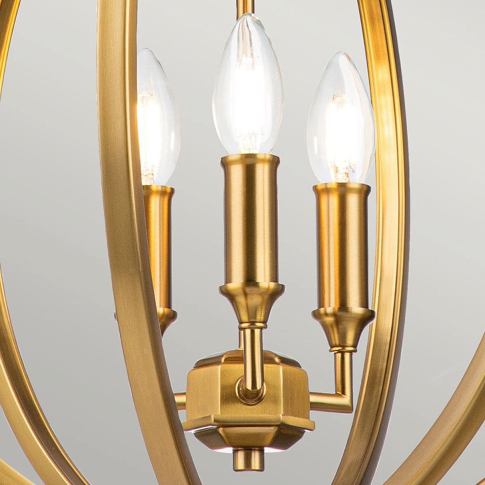 FE-CORINNE-3P-M-BB CORINNE Burnished Brass /Burnished Brass // подвесной E14 3х60  х   