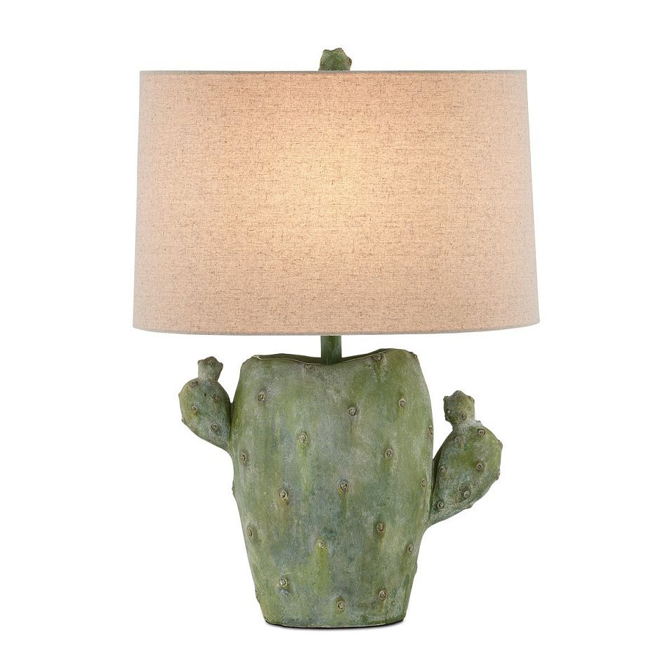 QNC-CACTUS-TL CACTUS Antiqued Green/natural// настольный E27 1х100  х   