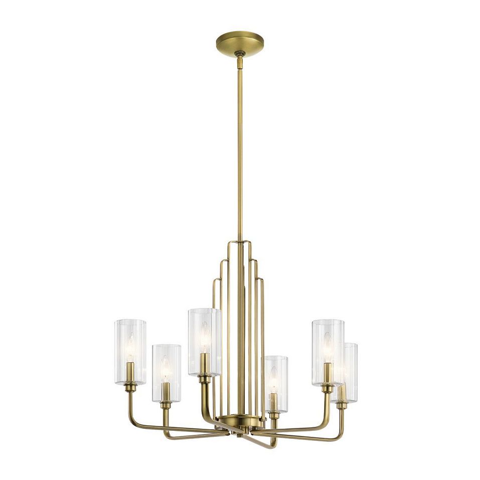 QN-KIMROSE6-BNB KIMROSE Brushed Natural Brass /Clear// подвесной E14 6х40  х   