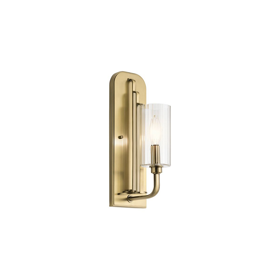 QN-KIMROSE1-BNB KIMROSE Brushed Natural Brass /Clear// настенный E14 1х40  х   