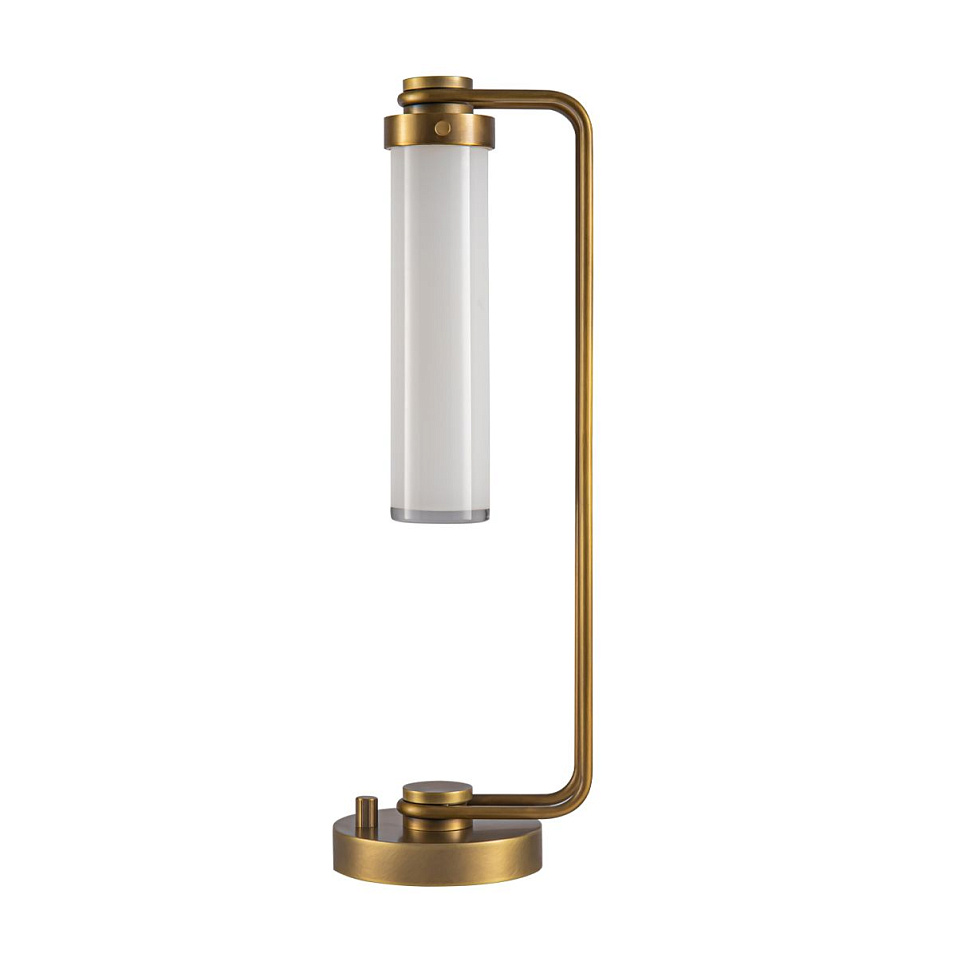 QN-WYNWOOD-TL-VBS  WYNWOOD Vintage Brass/Glossy Opal// настольный E27 1х60  х   