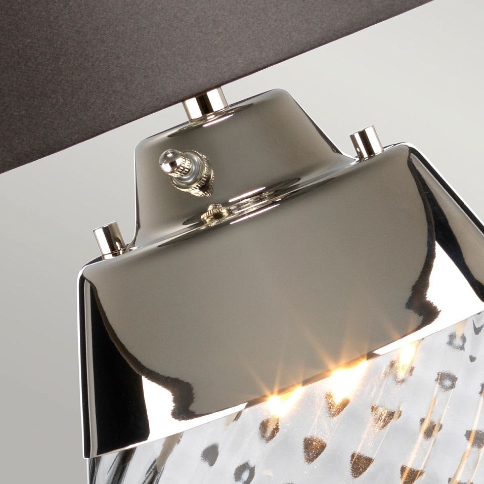 LENA-TL-L-SMOKE LENA дымчатый/никель/темно-серый// настольный E27 1х60 GU10LED 1х7   