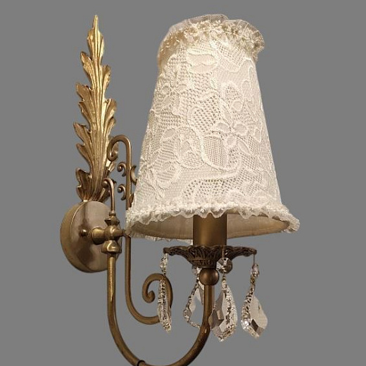 L 1343 A1  antique gold/lacy shade// настенный E14 1х25  х  L 1343 A1