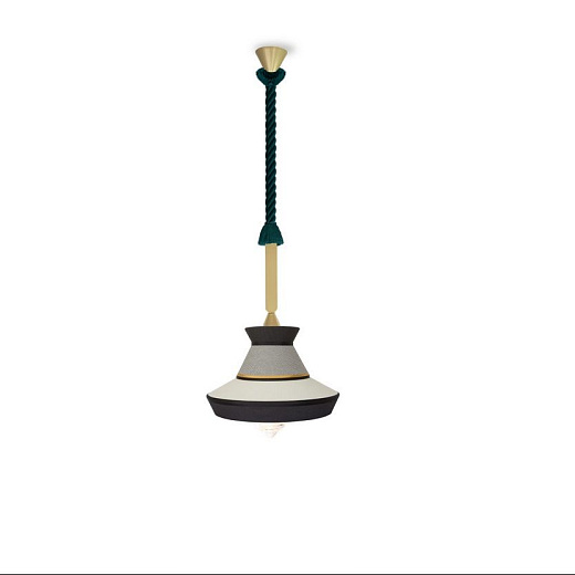 ACAM.002154_1 CALYPSO Matt gold lacqueredGreen/Black// подвесной E27 1х12  х  ACAM.002154_1