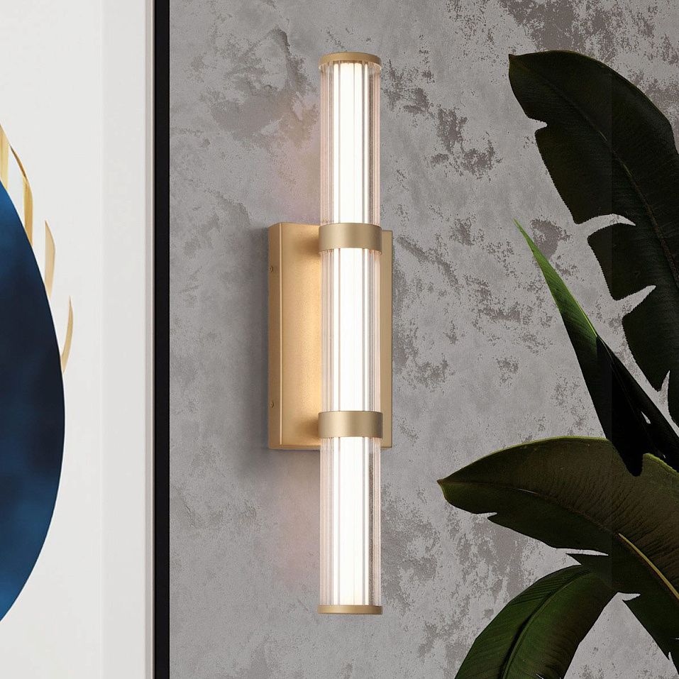 QN-FAYTON-M-BG FAYTON Brushed Gold/Clear// настенный LED 1х21,6  х   