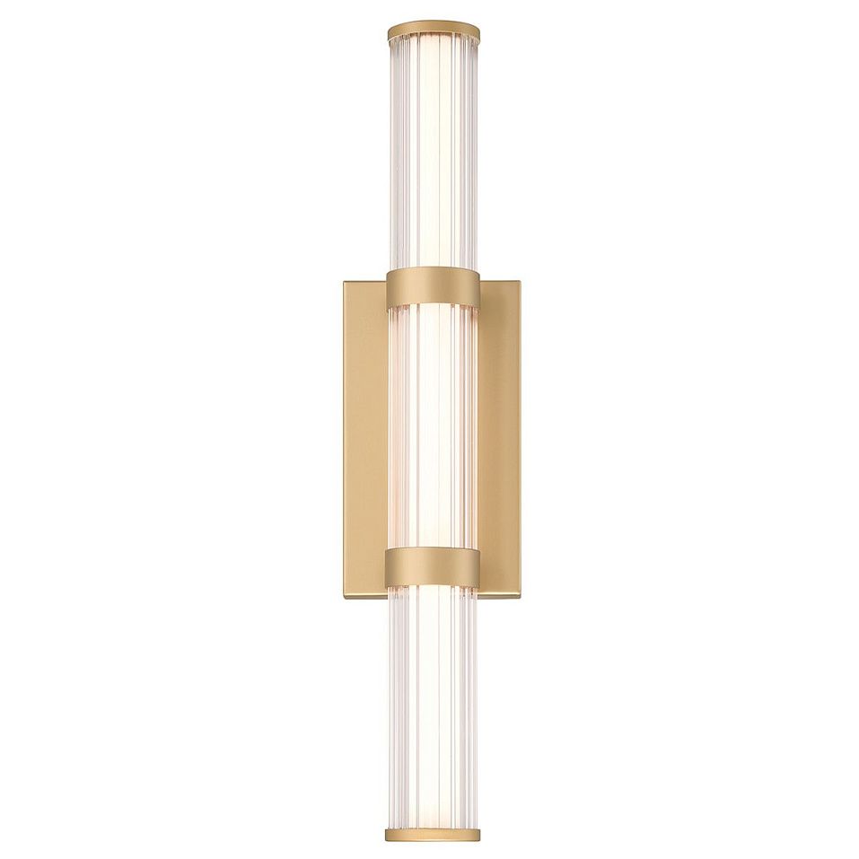 QN-FAYTON-M-BG FAYTON Brushed Gold/Clear// настенный LED 1х21,6  х   