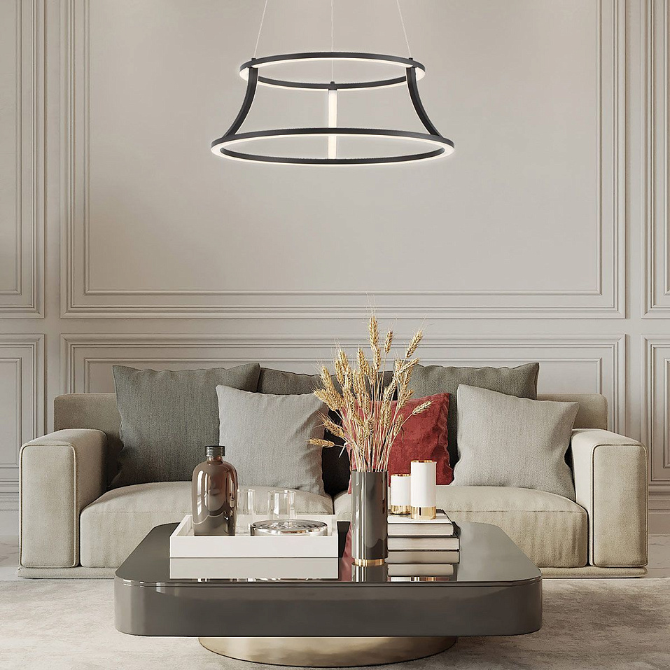 QN-CADOUX-P-BK CADOUX Matte Black///белый подвесной LED 1х54  х   