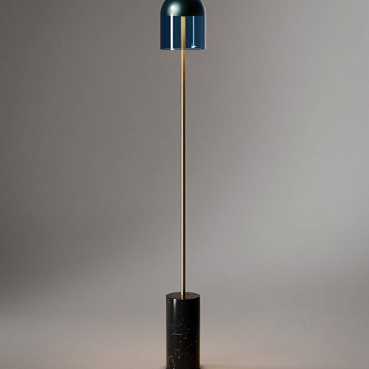 030F1M12BL.CE/UL DOMA DARK BURNISHED BRASS/BLUE// напольный LED 1х7  х  030F1M12BL.CE/UL