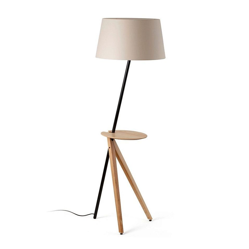 20057 TREEWOOD TRAY black/wood/beige// напольный E27 1х60  х   