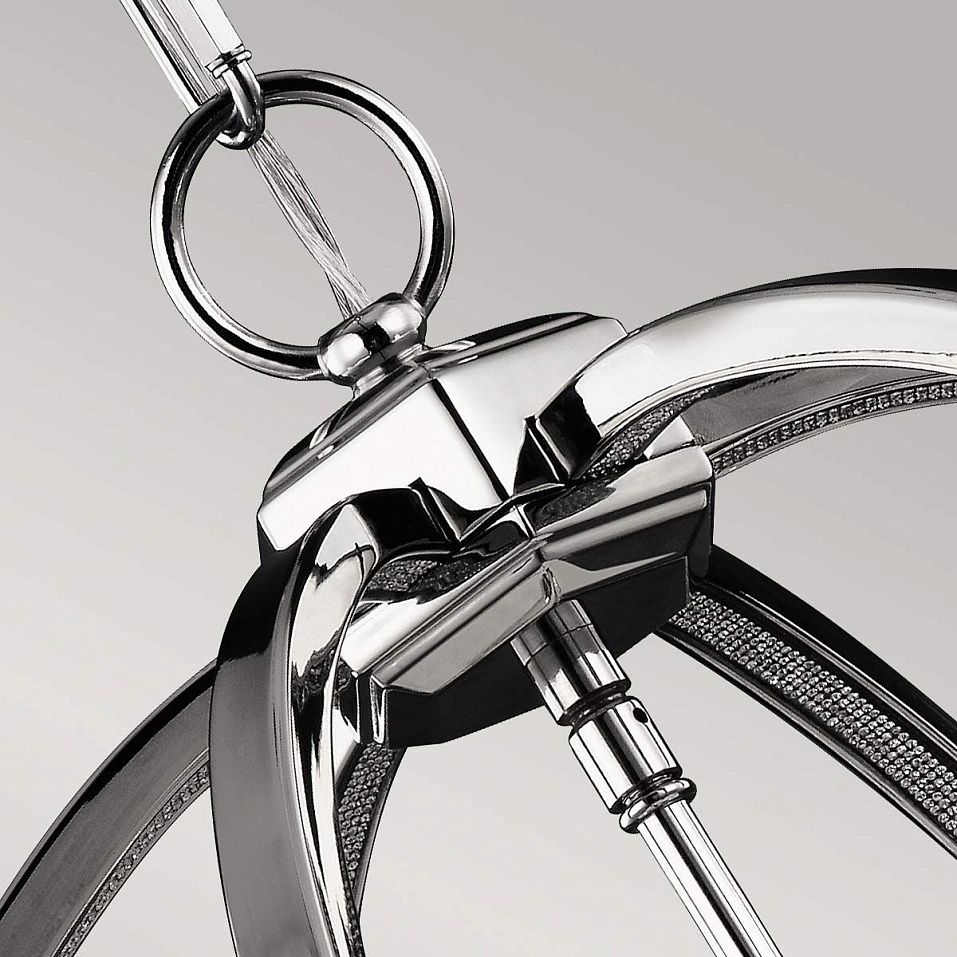 FE-CORINNE-3P-M CORINNE Polished Nickel, Crystals /// подвесной E14 3х60  х   