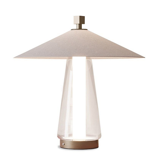 ACAM.004326 ASIA Brushed bronze-nickel finish/transparent// настольный LED 1х20  х  ACAM.004326
