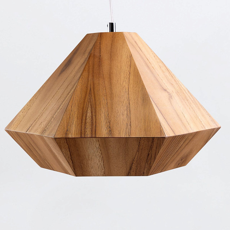 QN-DIAMOND-P-S-TEAK DIAMOND Teak Veneer/Teak Veneer// подвесной E27 1х40  х   