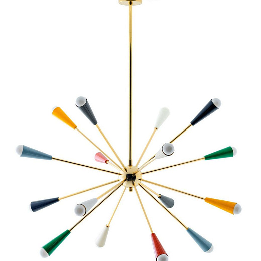 9592 SPUTNIK gold/multicolor/// подвесной E14 16х60  х  9592