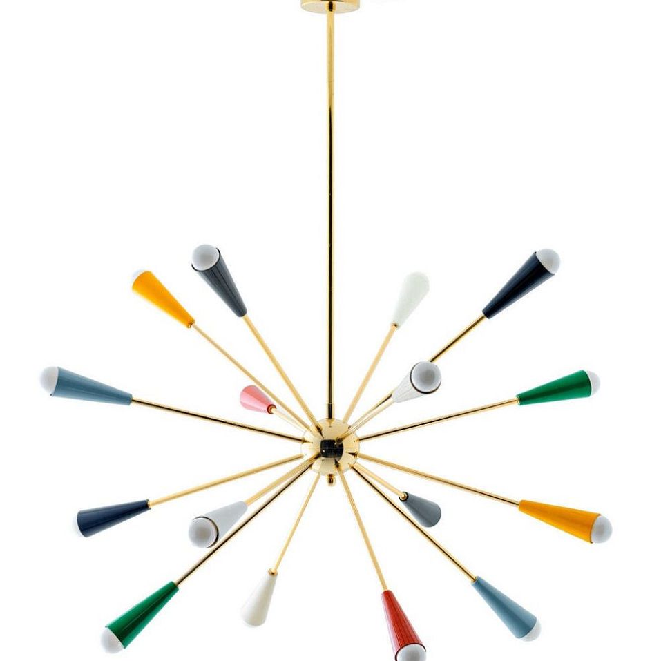 9592 SPUTNIK gold/multicolor/// подвесной E14 16х60  х   
