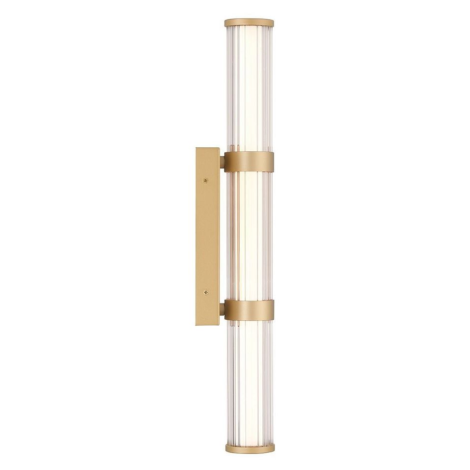QN-FAYTON-M-BG FAYTON Brushed Gold/Clear// настенный LED 1х21,6  х   