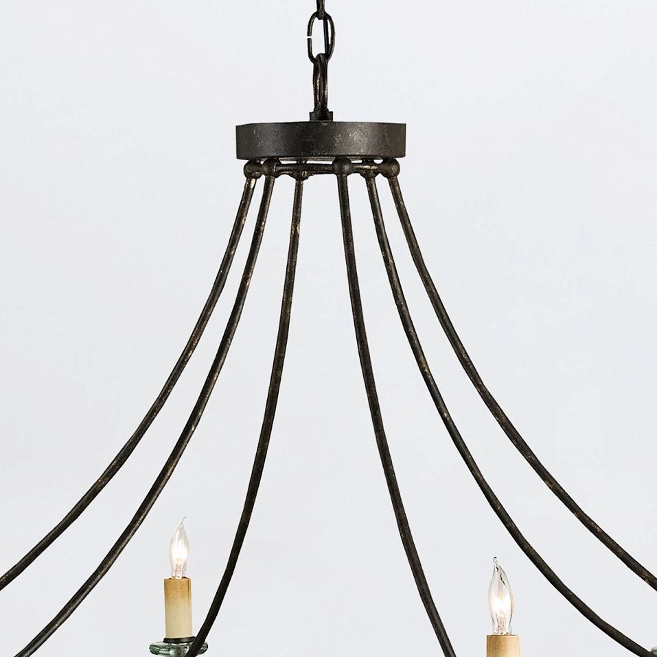 QNC-NOVELLA6-ABK NOVELLA Aged black/ Clear /// подвесной E14 6х60  х   