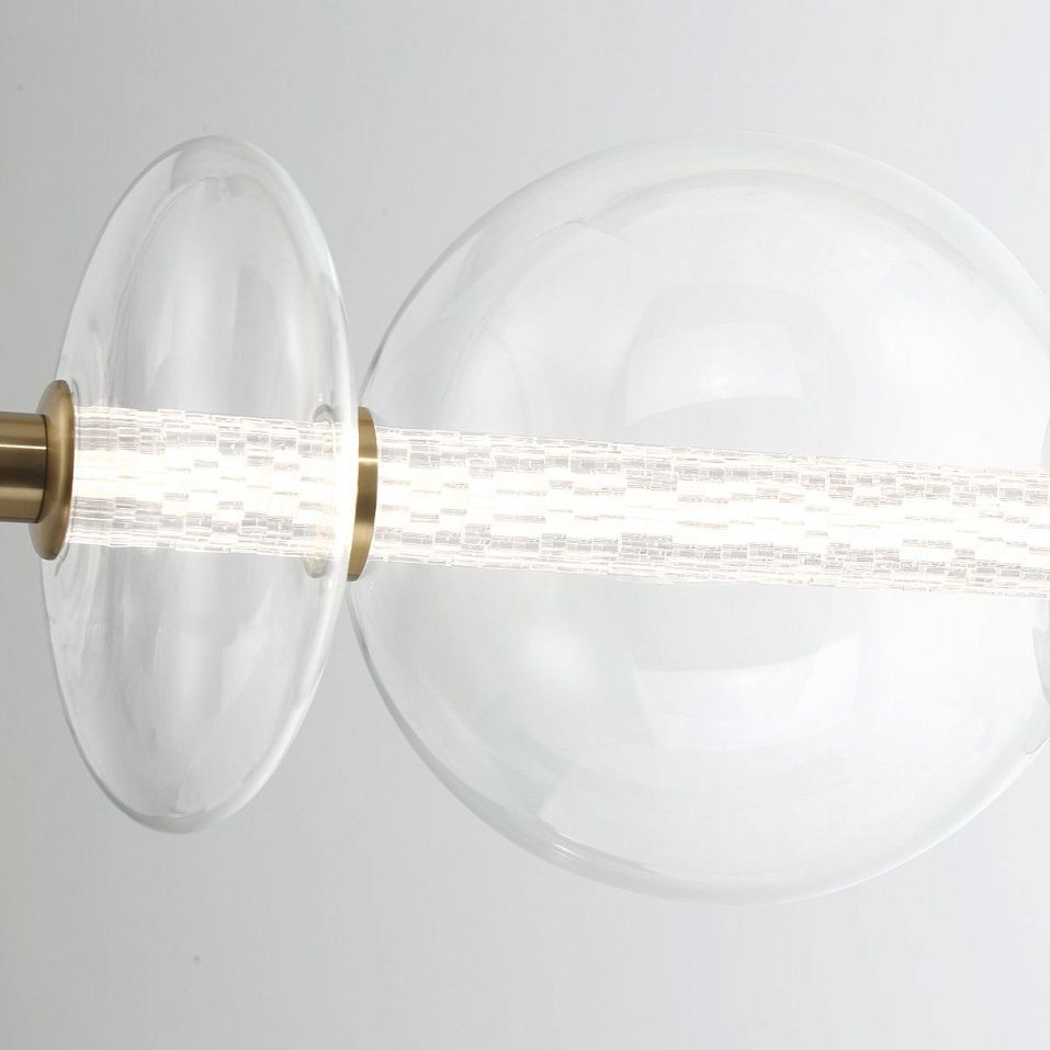 QN-ATOMO-LP7-BG  ATOMO Brushed Gold /Clear// подвесной LED 1х46  х   