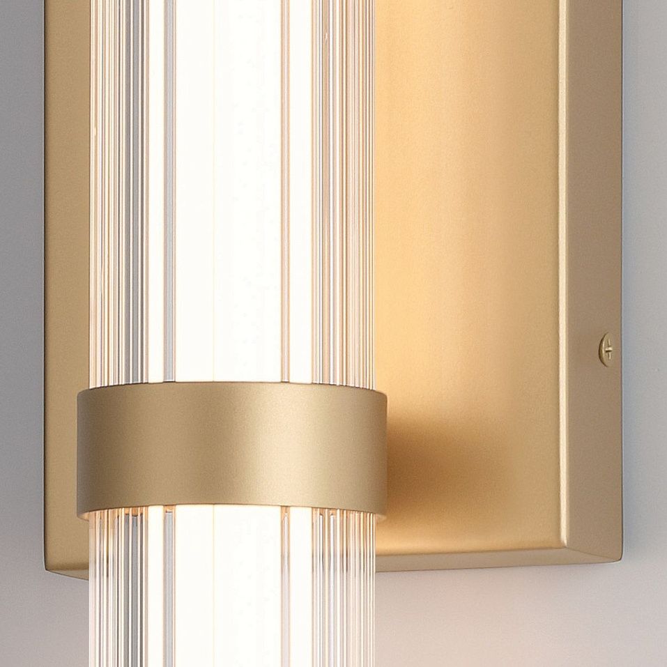 QN-FAYTON-M-BG FAYTON Brushed Gold/Clear// настенный LED 1х21,6  х   