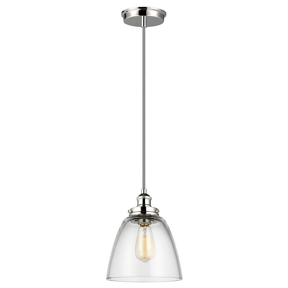 FE-BASKIN-P-B-PN BASKIN Polished Nickel /Clear// подвесной E27 1х60  х   