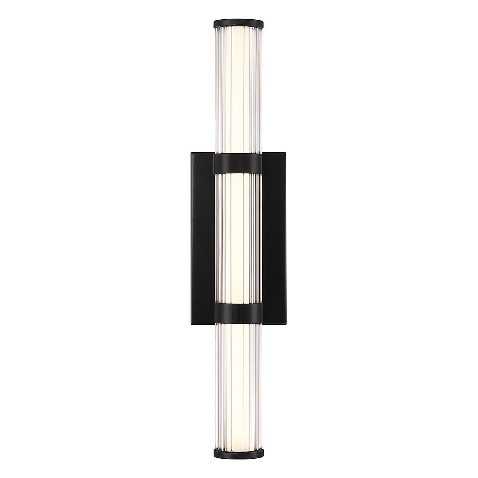 QN-FAYTON-M-BK FAYTON Matte Black/Clear// настенный LED 1х21,6  х   