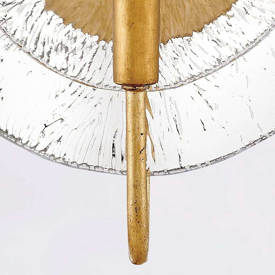 QN-RENE-WB1-DSB RENE Distressed Brass/Clear Pressed // настенный E14 1х40  х   