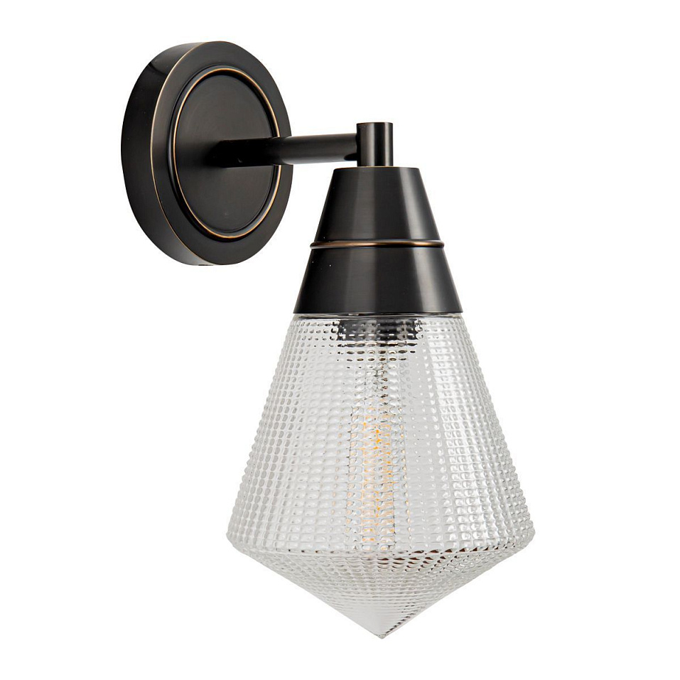 QN-WILLARD-1WB-UBZ-PG WILLARD Urban Bronze/Clear Prismatic// настенный E27 1х60  х   