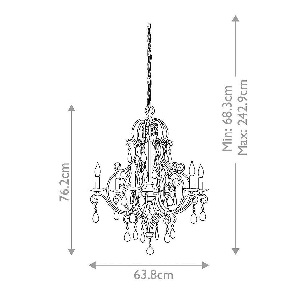 FE-CHATEAU6 CHATEAU Mocha Bronze /// подвесной E14 6х60  х   