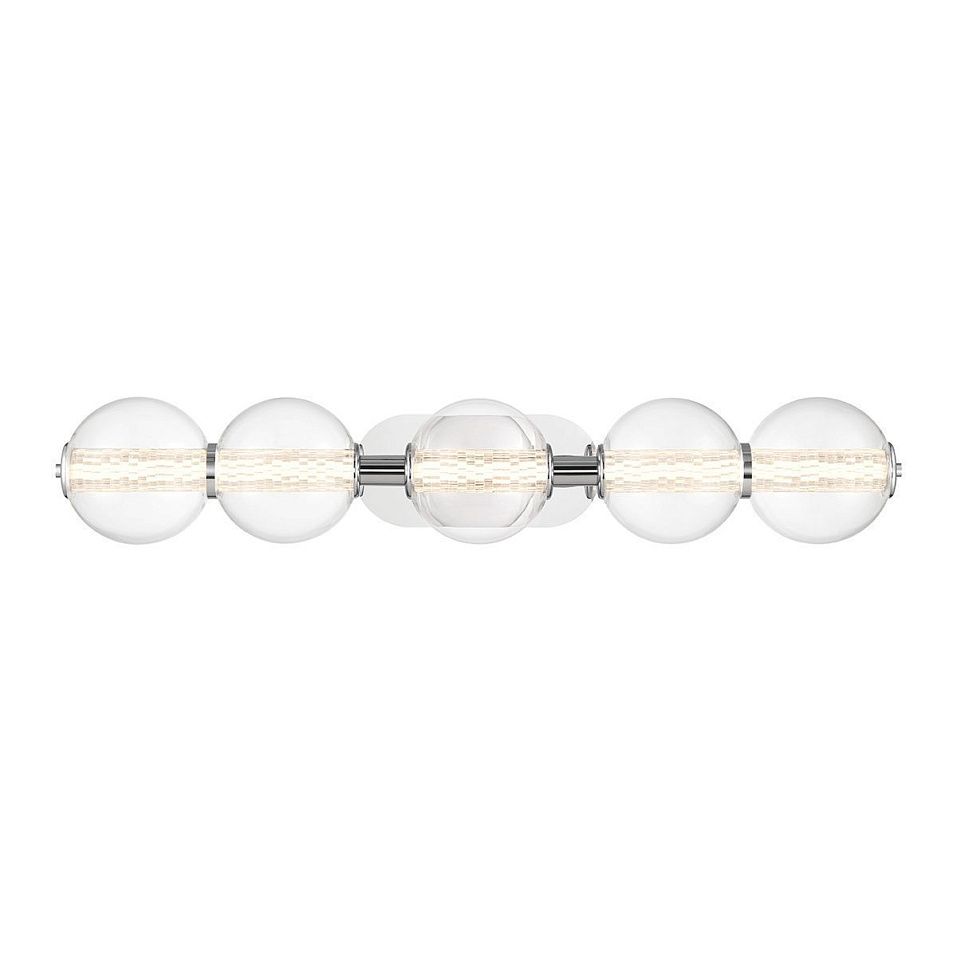 QN-ATOMO-5W-PC ATOMO Polished Chrome/Clear// настенный LED 1х25  х   
