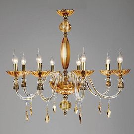 112092/L8L BLOOM золотой-прозрачный-медовый/// потолочный E14 8х40  х  112092/L8L