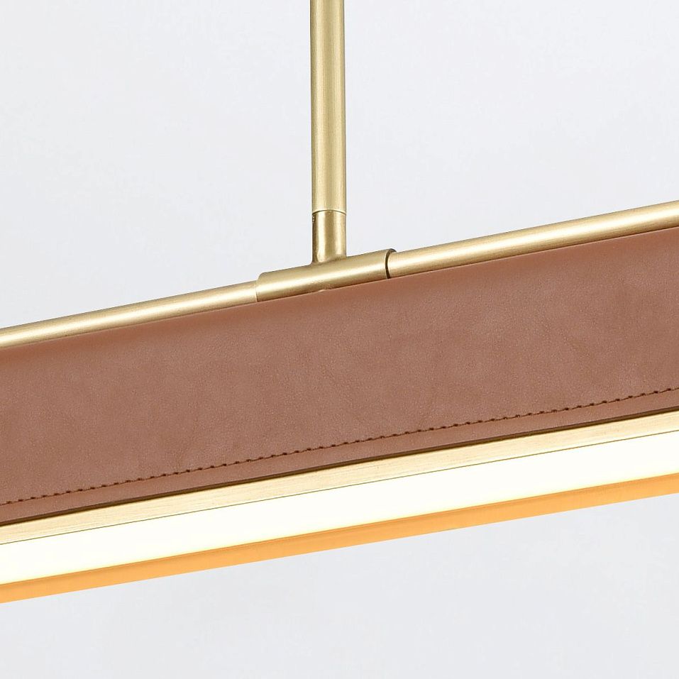 QN-VALISE-LP80-VBS-CL VALISE Vintage Brass/Cognac Leather ///Frosted подвесной LED 1х30  х   