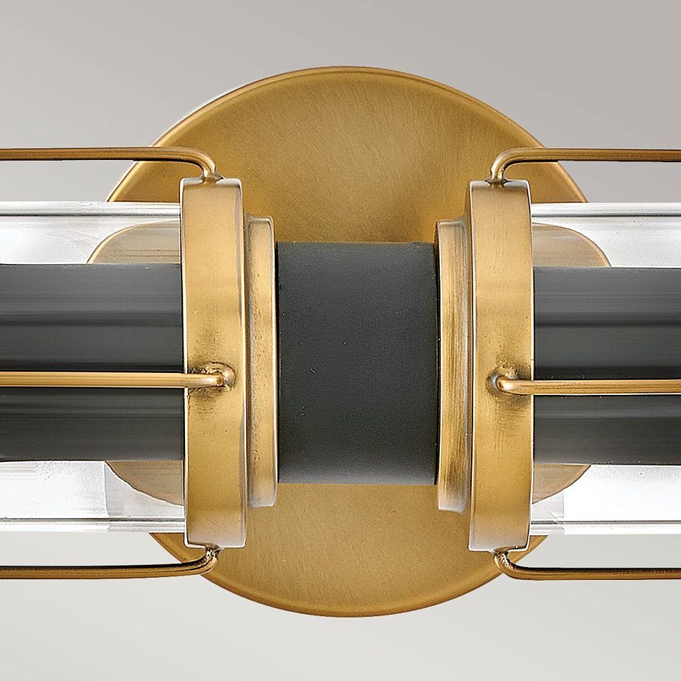 HK-MASTHEAD2-HBBK MASTHEAD Heritage Brass & Black /Clear// настенный E27 2х40  х   