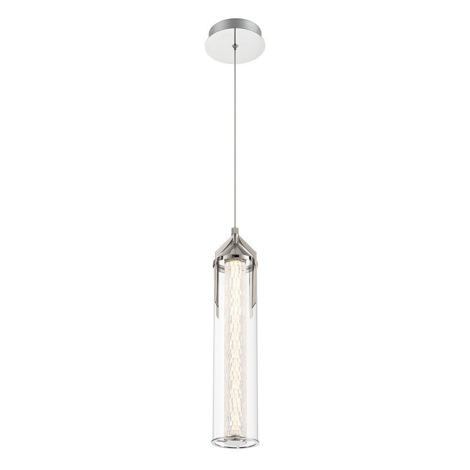 QN-ESPADA-1P-PC ESTRADA Polished Chrome/Clear//прозрачный подвесной LED 1х18  х   