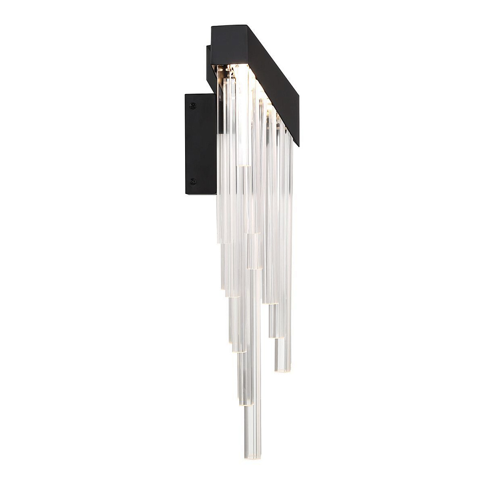 QN-VIVIEN-1W-BK VIVIEN Matte Black/Clear// настенный LED 1х12  х   
