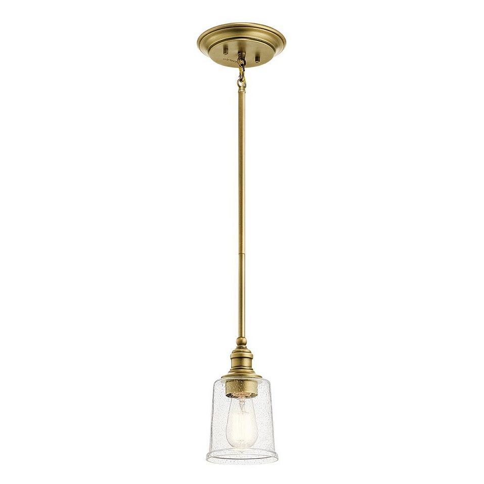 KL-WAVERLY-MP-NBR WAVERLY Natural Brass/Seeded clear// подвесной E27 1х60  х   
