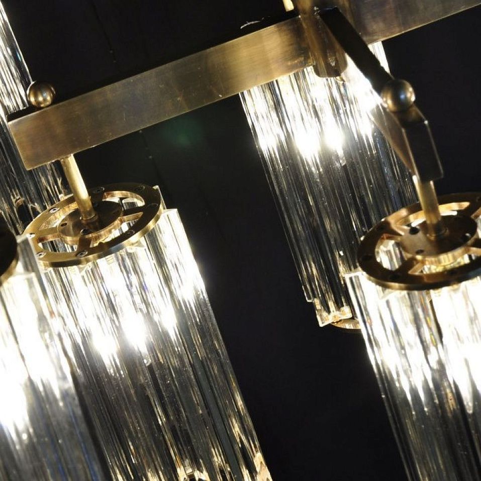 Fergus Light chandelier – 025 FERGUS Antiqued brass/Cleer Glass// потолочный E14 10х  х   