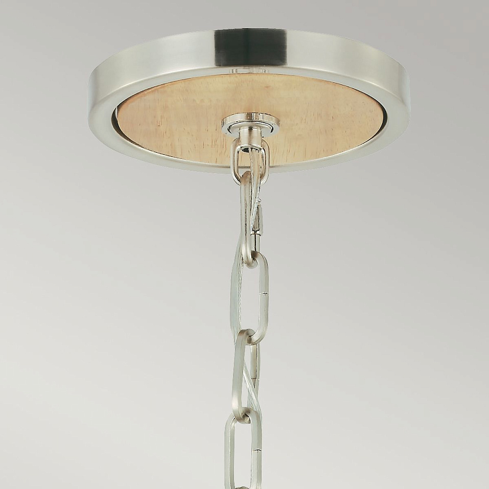 FE-ALLIER-P-L-LW ALLIER Light Wood/Brushed Steel/opal// подвесной E27 1х60  х   