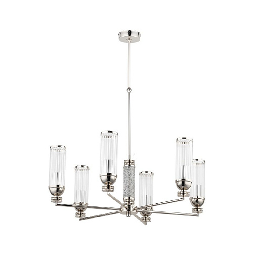 IZA-ZW-6(BN/3)T IZANO shiny nickel/granite light gray/clear// подвесной E14 6х40  х  IZA-ZW-6(BN/3)T