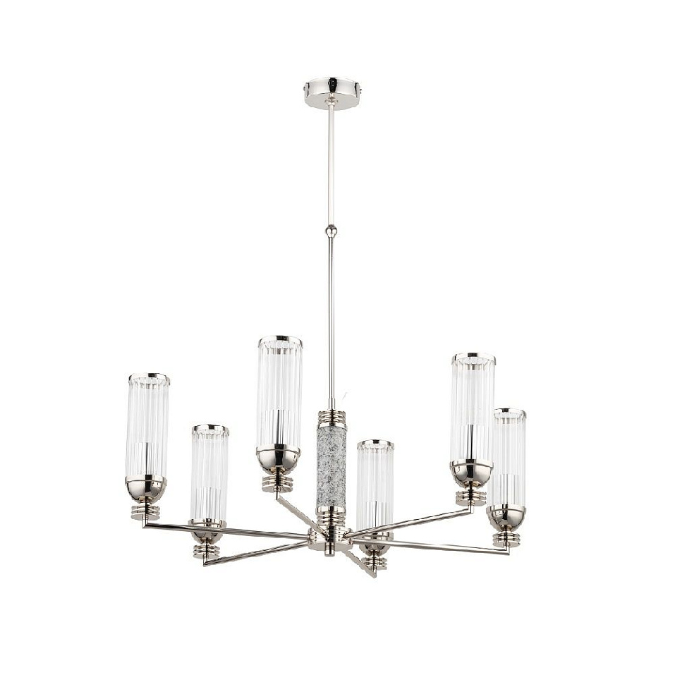 IZA-ZW-6(BN/3)T IZANO shiny nickel/granite light gray/clear// подвесной E14 6х40  х   
