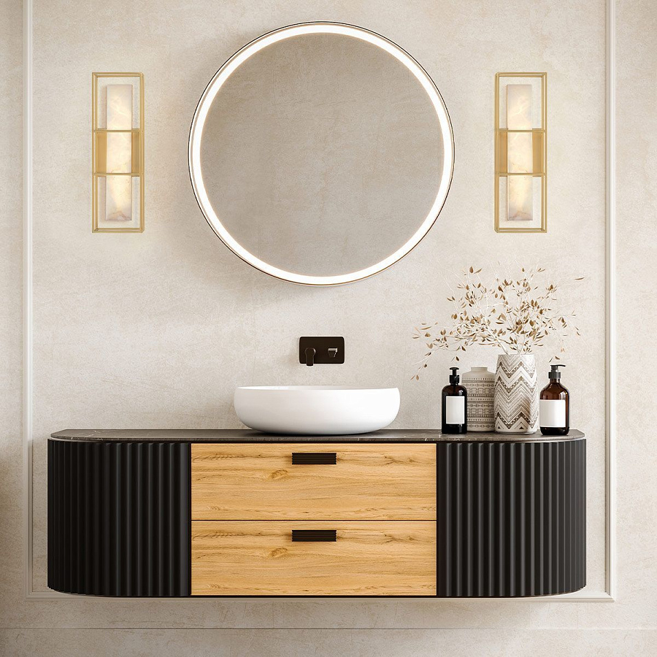 QN-BLAKLEY-M-BG BLAKLEY Brushed Gold/Beige// настенный LED 1х13  х   