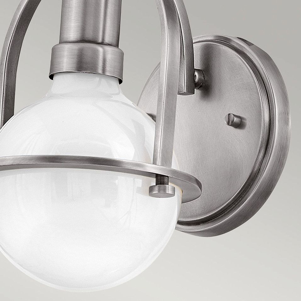 QN-SOMERSET1-BN SOMERSET Brushed Nickel/Opal// настенный E27 1х60  х   