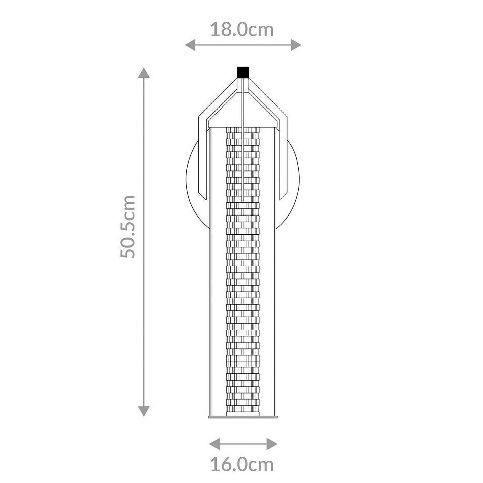 QN-ESPADA-1W-BG ESTRADA Gold/Clear//прозрачный настенный LED 1х18  х   