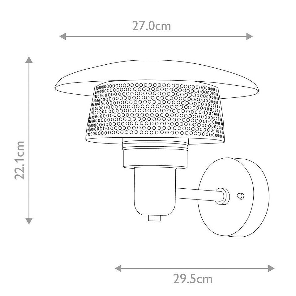 SATURNE SATURNE Grey/Aluminium/ Clear glass// настенный E27 1х40  х   