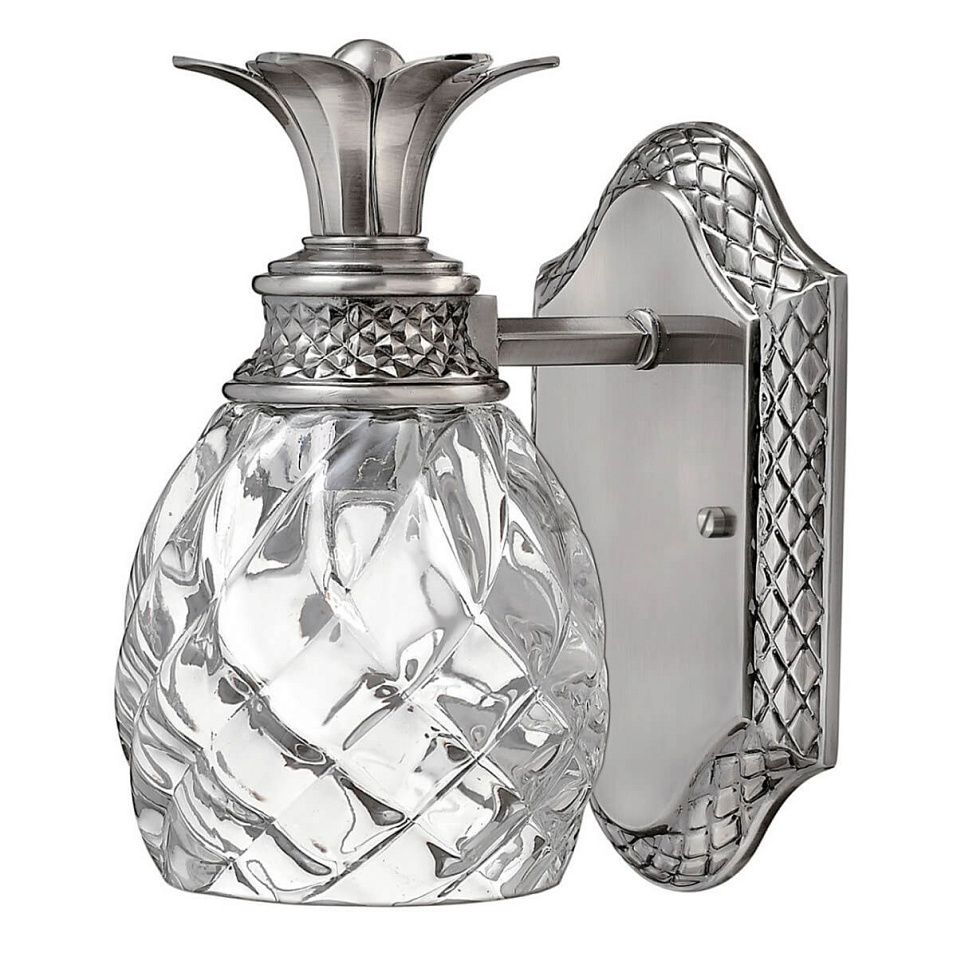 HK-PLANT-BATH-PL PLANTATION Polished Antique Nickel /Clear// настенный G9 LED 1х3  х