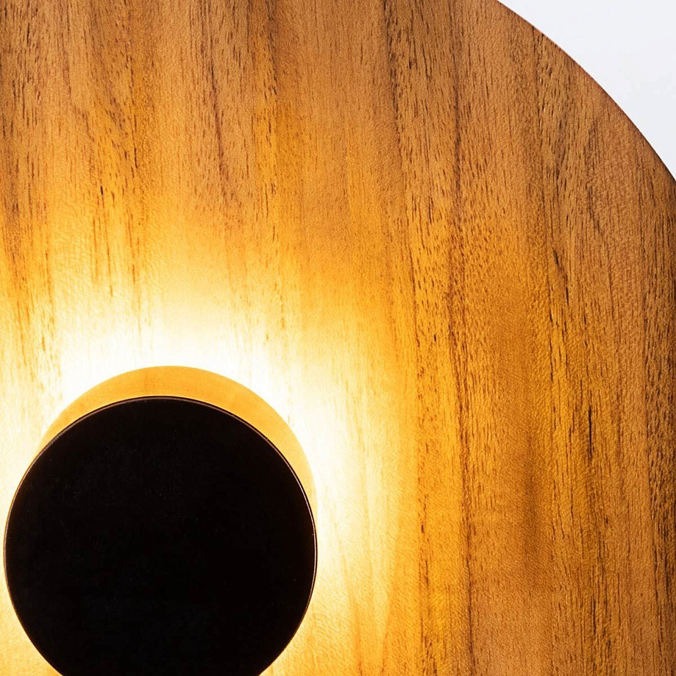 QN-DOT-TL-TEAK DOT Teak Veneer/Black/Nikel/Teak Veneer// настольный GU10LED 1х8  х   