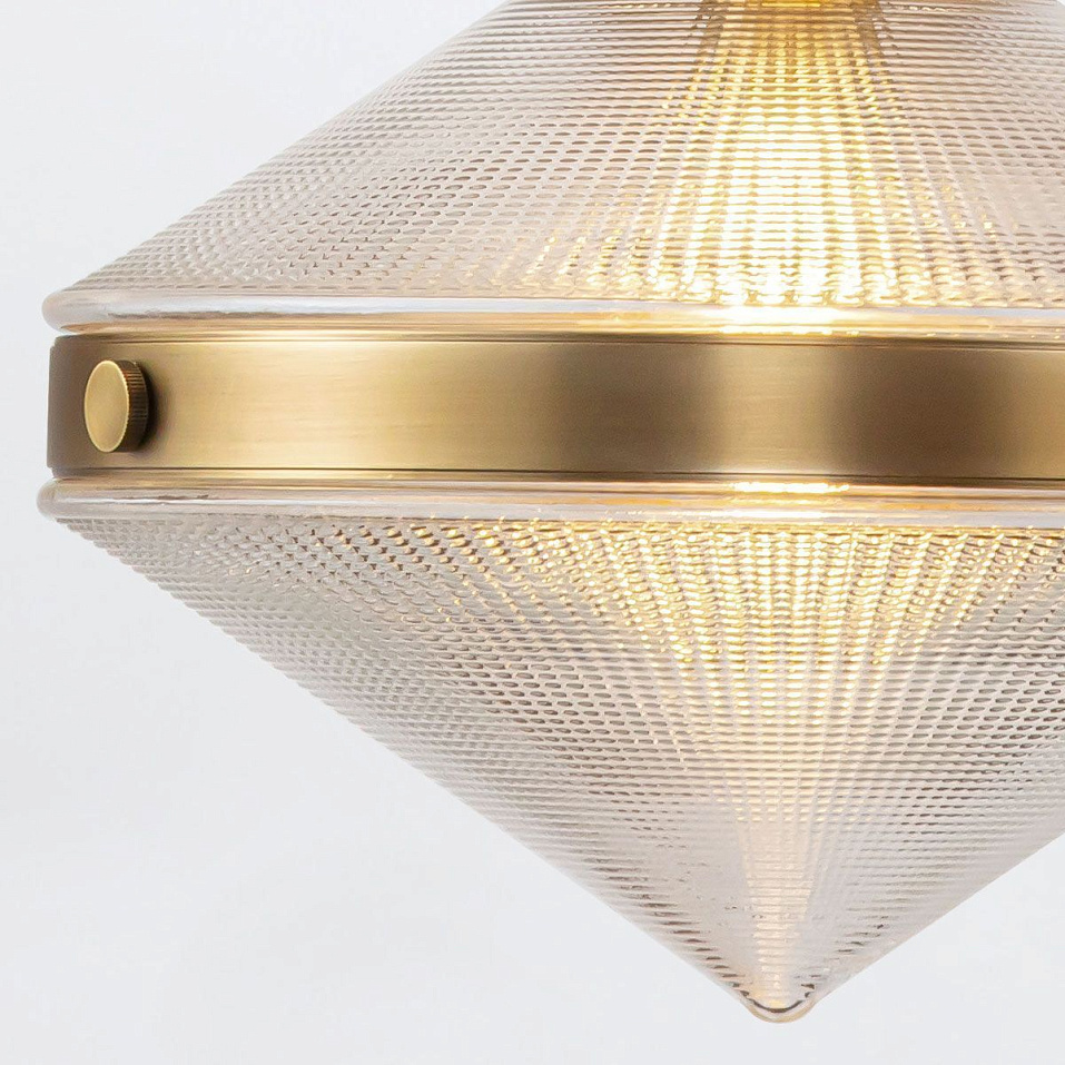 QN-WILLARD-P-VBS-PG  WILLARD Vintage Brass/Clear Prismatic// подвесной E27 1х60  х   