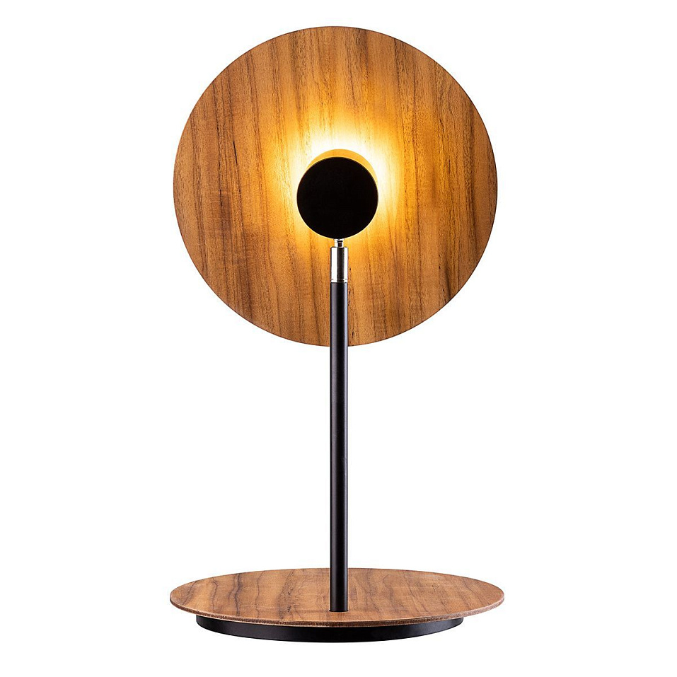 QN-DOT-TL-TEAK DOT Teak Veneer/Black/Nikel/Teak Veneer// настольный GU10LED 1х8  х   